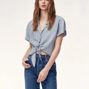 Wilfred free denim tie front